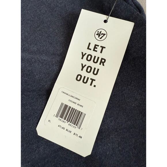 '47 Women’s Atlas Blue Chicago Bears Football Pullover Hoodie Size XL - Picture 5 of 7